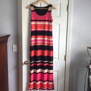 Jessica Howard Striped Maxi Dress Size Small